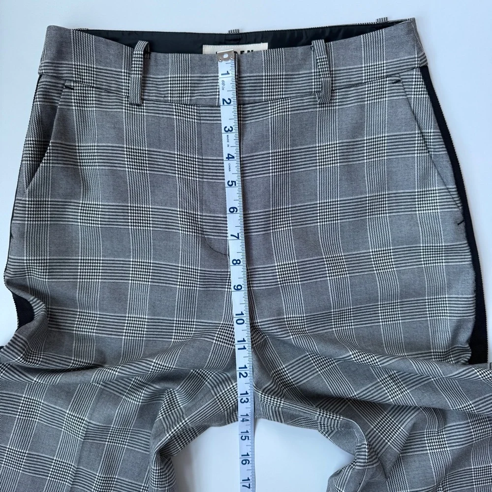 Boden Smart Wide Leg Pants Women's 4R Black Houndstooth Career Work Flare - Picture 11 of 12
